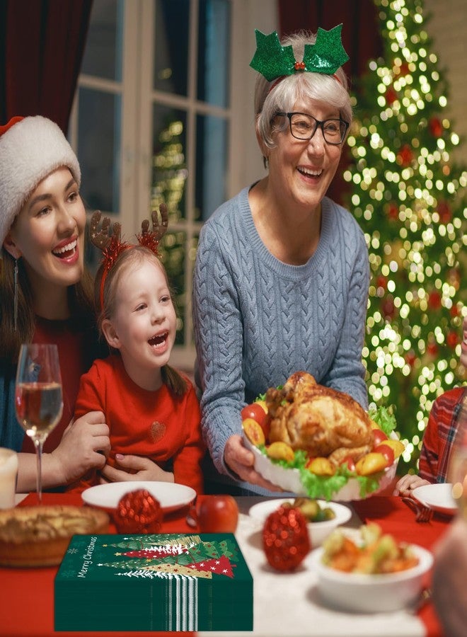 KFJBPB ١٠٠ منديل ورقي لعيد الميلاد، مناشف يد للضيوف على شكل شجرة عيد الميلاد، مناديل ورقية للاستخدام مرة واحدة لعيد الميلاد، مناسبة للحمام والمطبخ وحفلات الكوكتيل. - Image 5